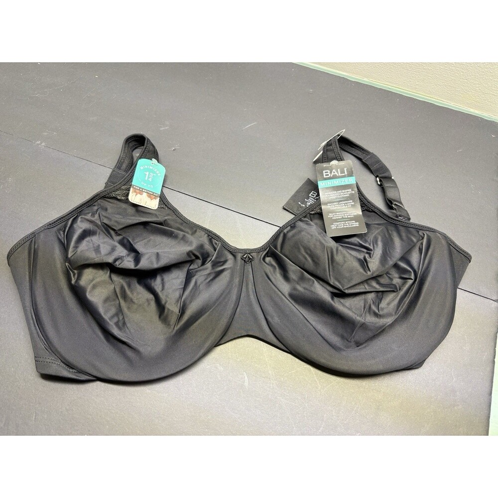 NWT Bali 38G Passion For Comfort Minimizer Underwire Bra Style 3385 Black